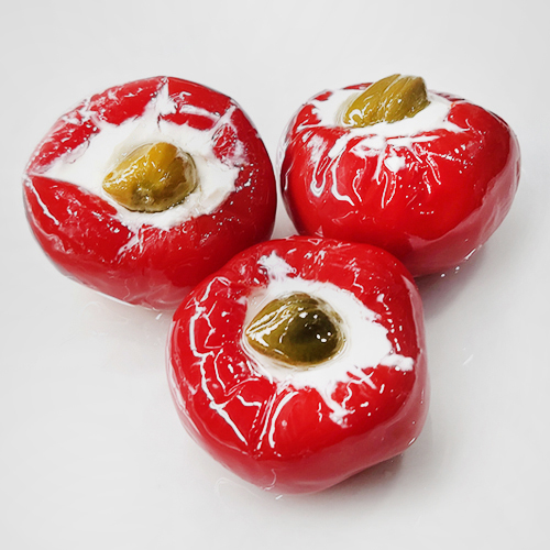 Encurtidos Pimientitos rellenos de queso de cabra y alcaparra